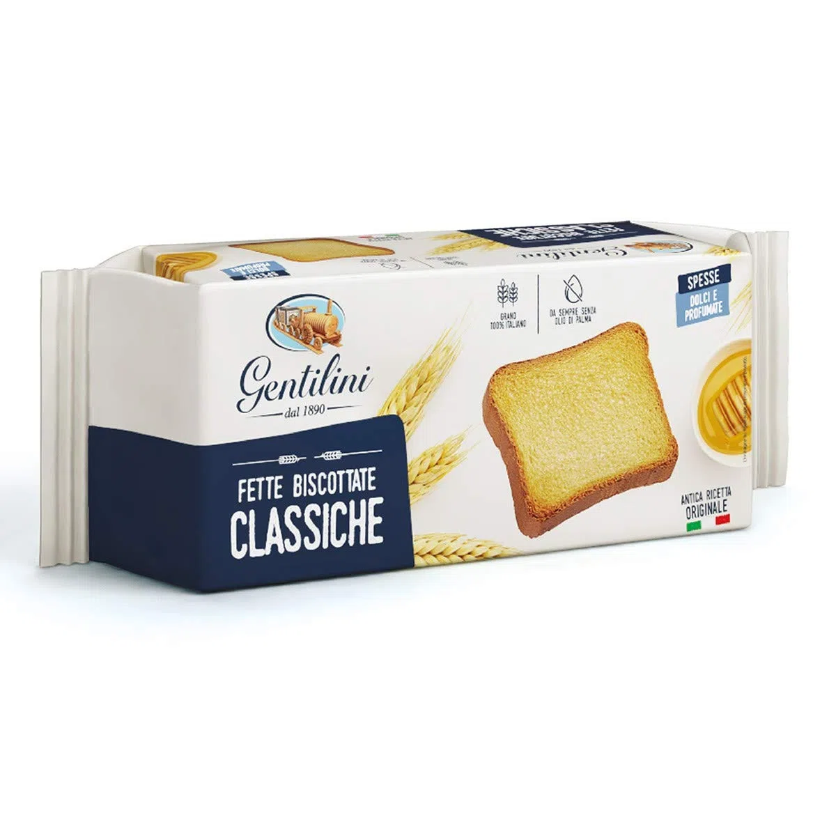 6x Gentilini Fette Biscottate Classiche Zwieback Backwaren 100% italienisches Produkt 185g