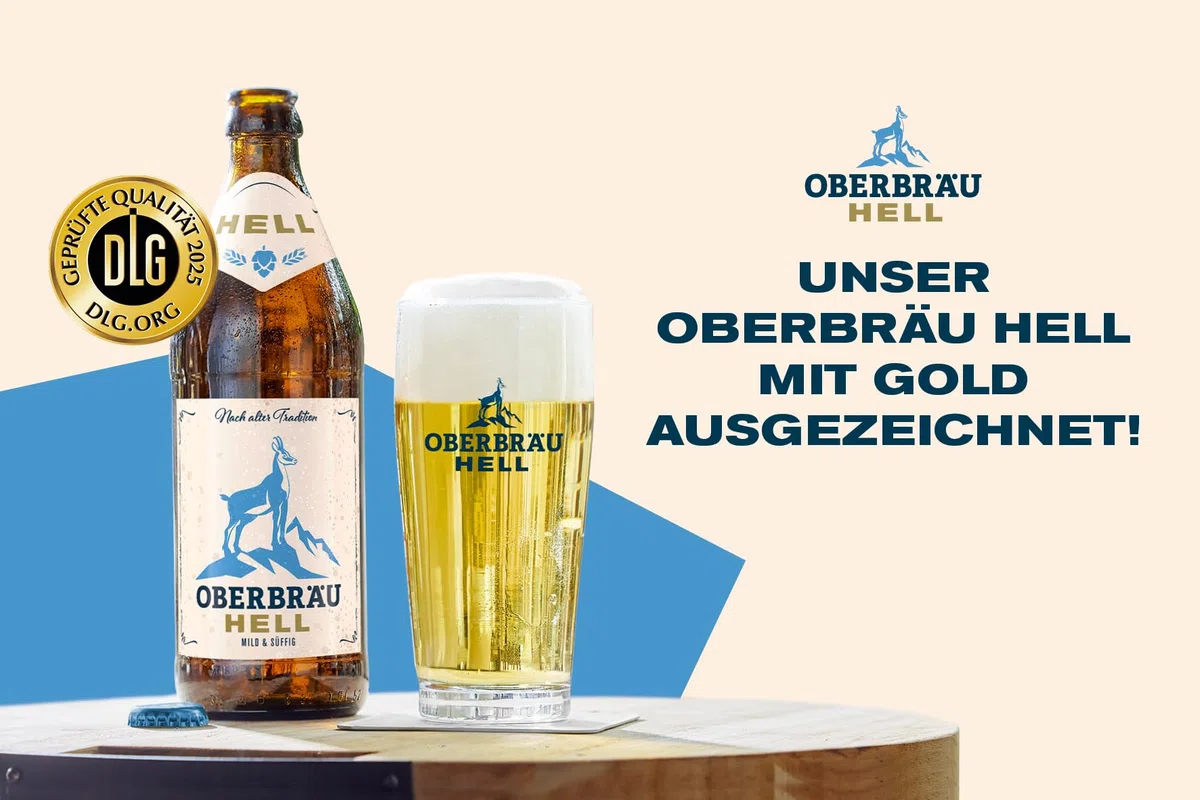 Oberbräu Hell, mild süffiges Helles Bier aus Bayern, Dosenbier EINWEG (24 x 0.33 L)
