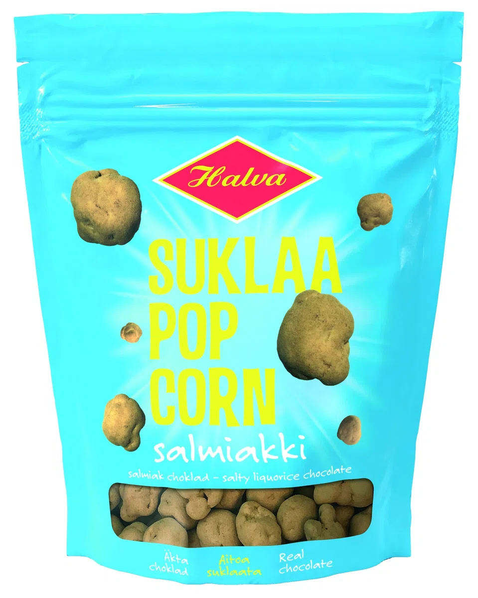 Halva Suklaa Popcorn Salmiakki Schokolade 21 Pack of 120g