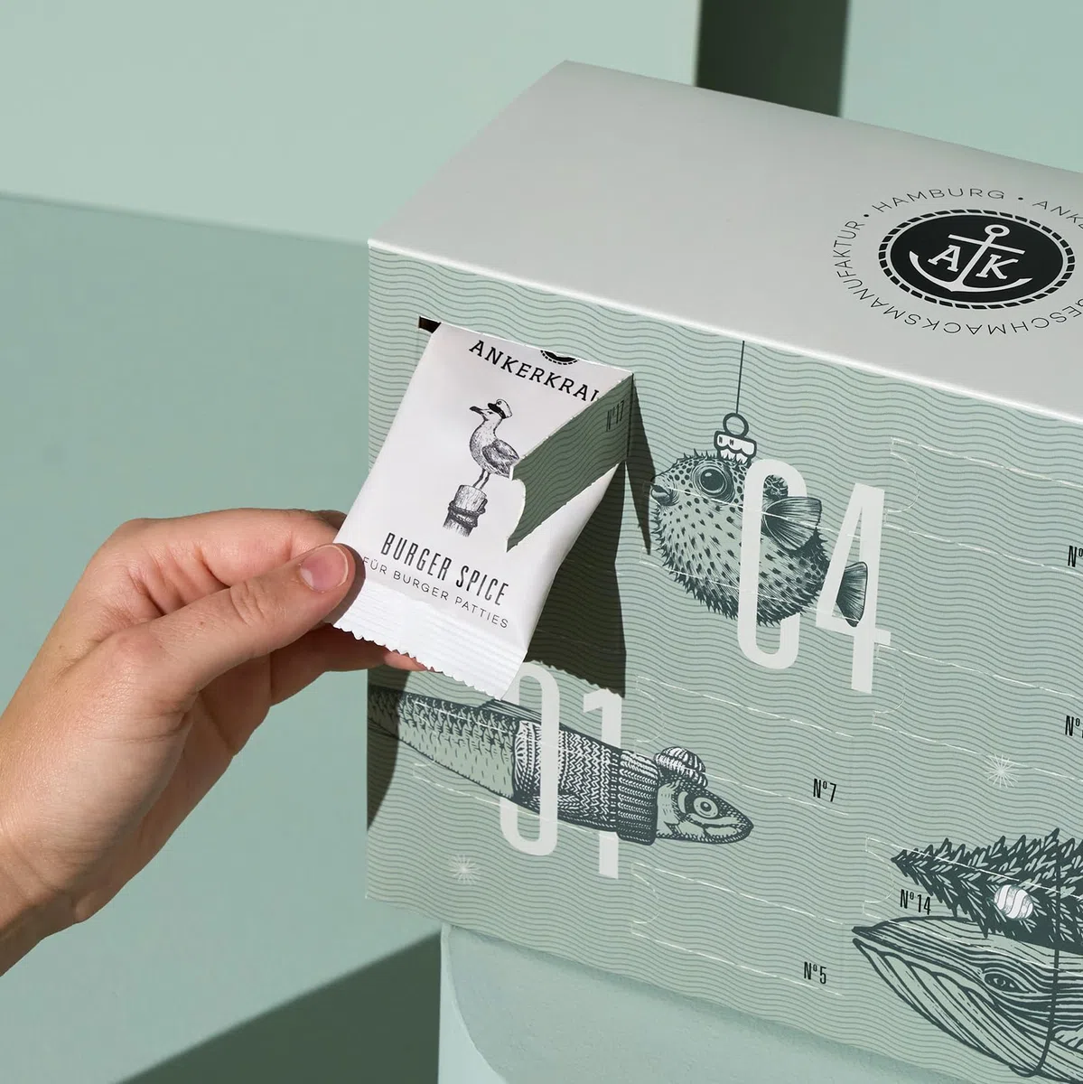 Ankerkraut "der Lütte" Adventskalender 2025, der perfekte Probier-Kalender mit 24 kleinen Gewürz-Überraschungen, 24 Türchen zum Öffnen, Gewürze-Ideen, Adventskalender für Frauen, Männer, Div.