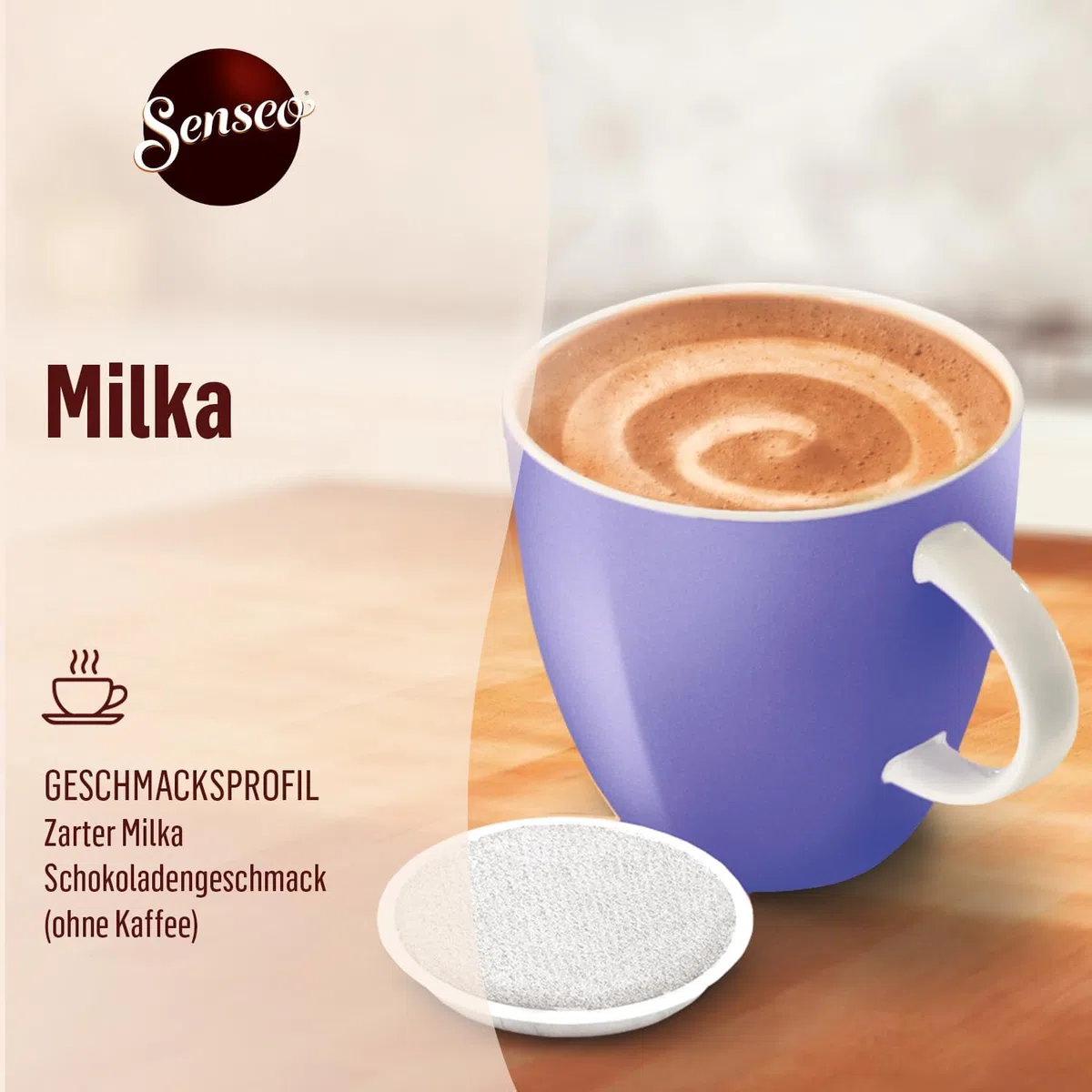 Senseo Milka Kakao Pads, 5 x 8 Getränke, 40 Kaffeepads