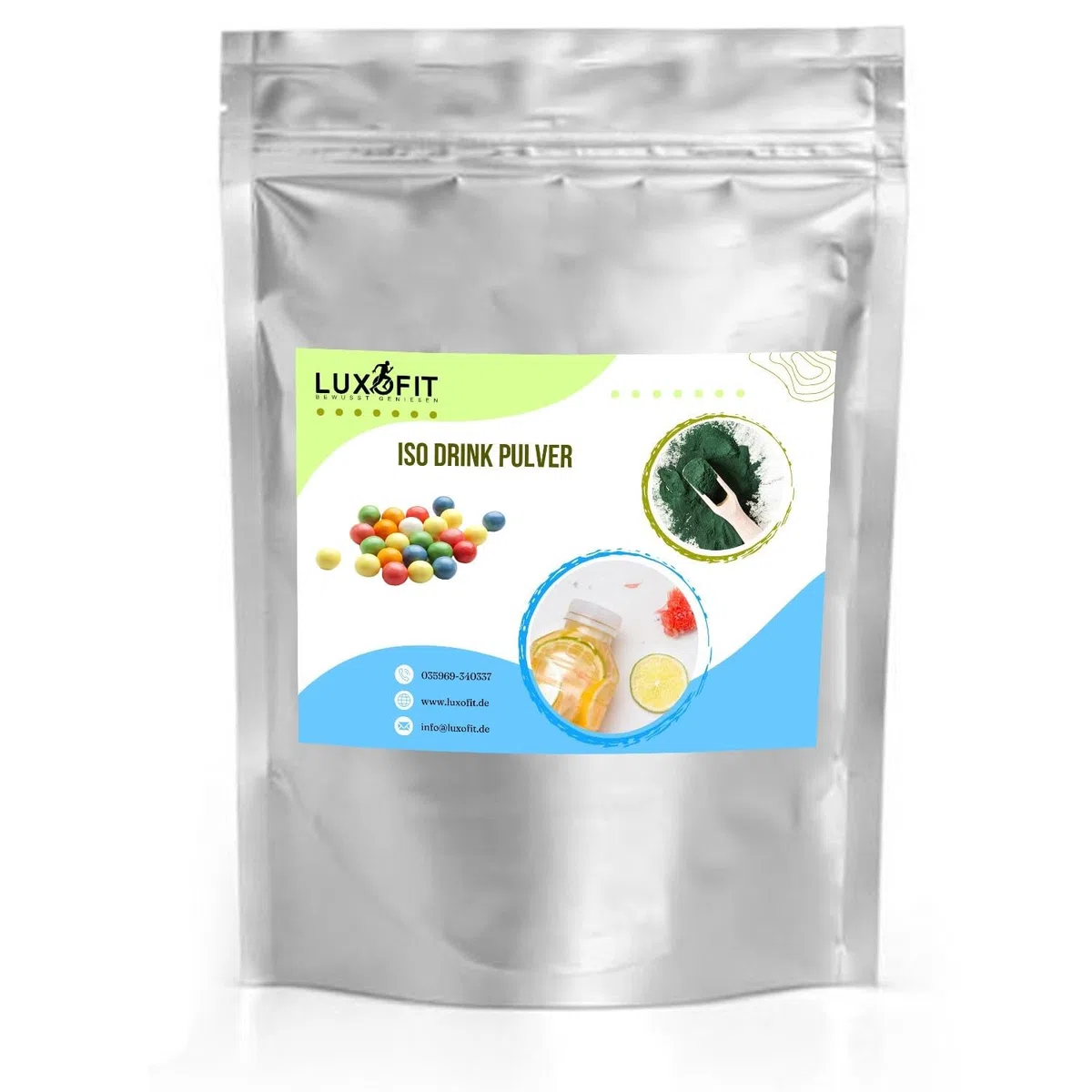 Luxofit Kaugummi Gelb Getränk isotonisch | Iso Drink Pulver, Sportgetränk, Natürliche Farbstoffe, schnelle und einfache Zubereitung, Elektrolytgetränk, für Sportler geeignet (10 Kg)