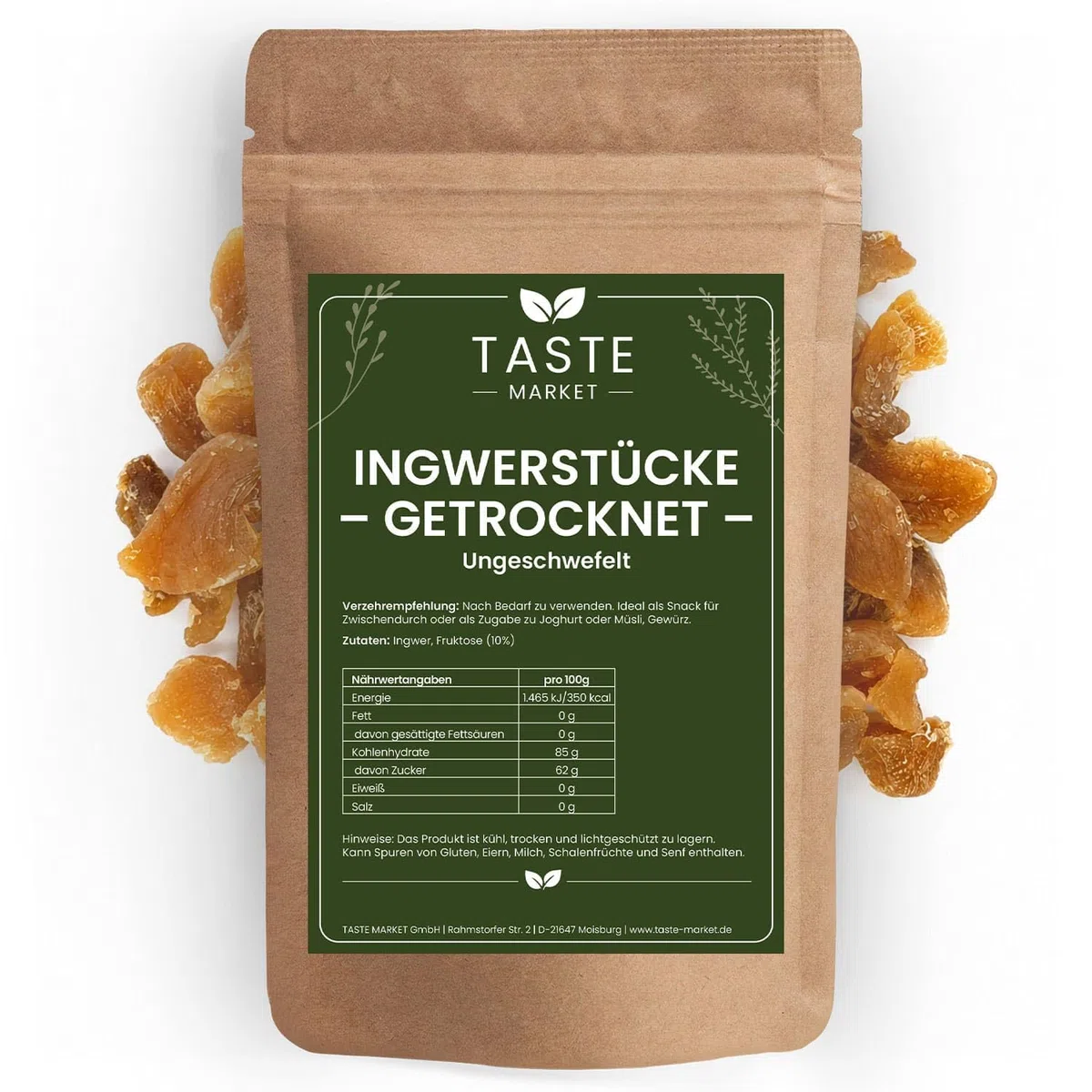 10 kg Ingwerstücke | getrocknet | unbehandelt | scharf | Ingwer Stücke