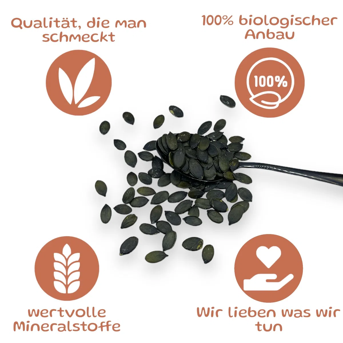 Hochwertige Bio Kürbiskerne:Snack für zwischendurch,Natur pur aus kontrolliertem biologischen Anbau,1kg
