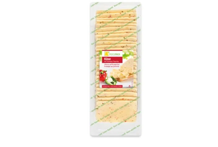 Frischpack Käse mit buntem Paprika in Scheiben 55% Fett i. Tr. -500 g Packung