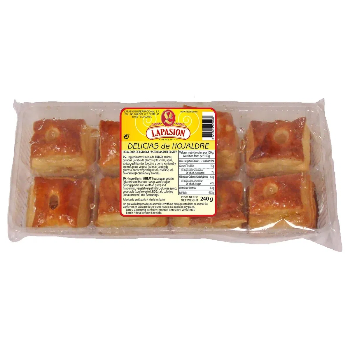 Honig-Blätterteiggebäck spanische 8 Stück 240 g. 3er Pack