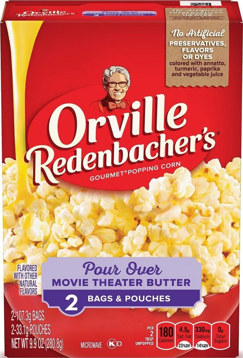 Orville Redenbacher's Mikrowellen-Popcorn, zum Übergießen von Kino-Butter