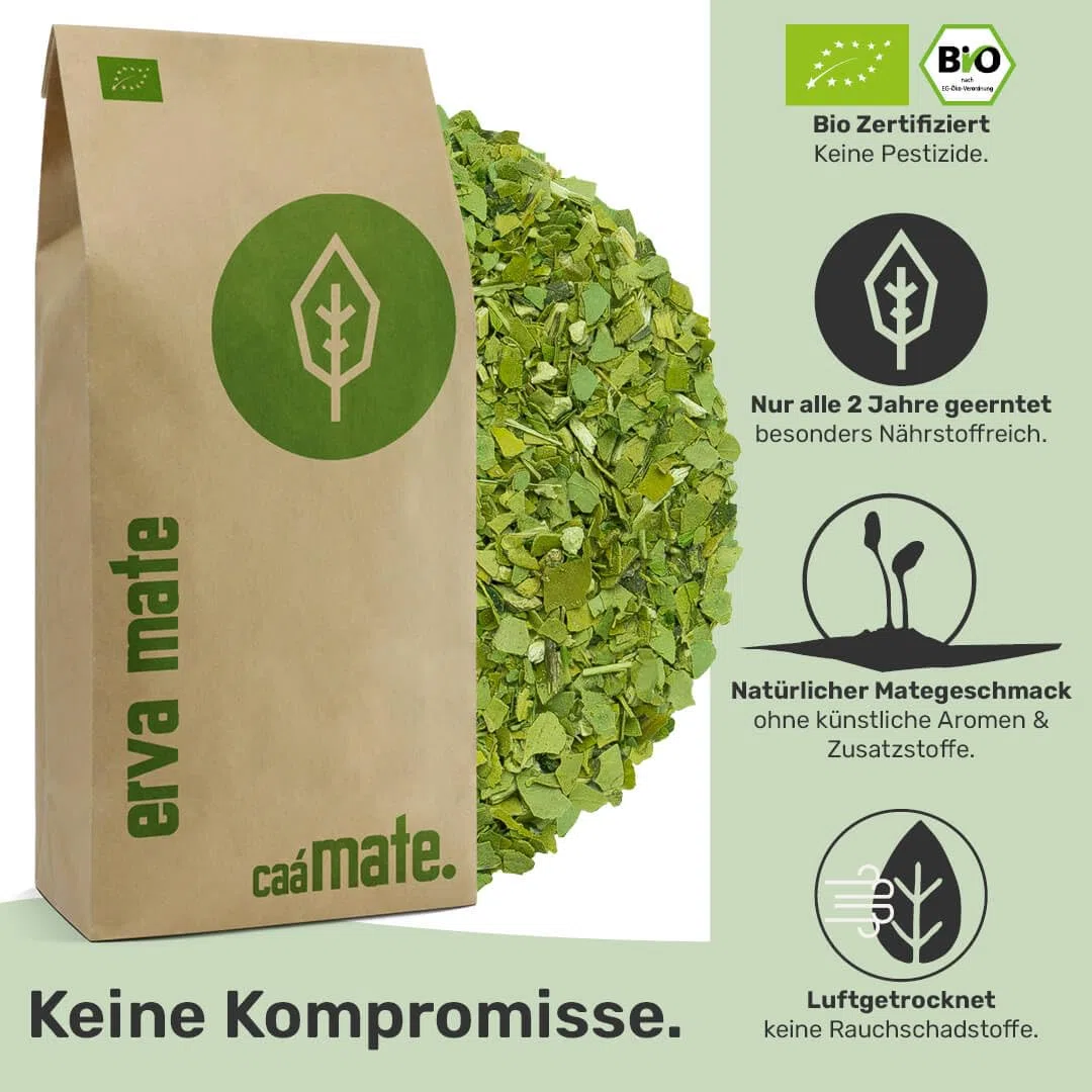 Mate Tee Probierset ● 4 Bio Matesorten ● je 100g Erva Mate + Yerba Mate + grüner Matetee + gerösteter Matetee