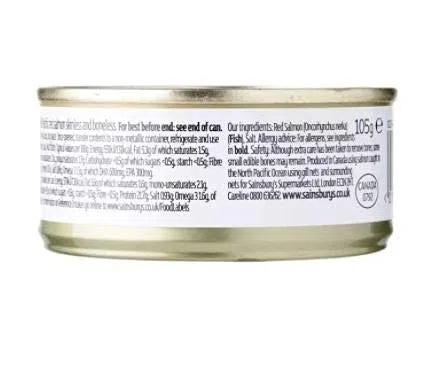 Sainsbury's Wild Pacific Red Lachs Hautfrei und Knochenlos, 105 g – Wild Pacific Red Lachs Hautlos und Knochenlos.