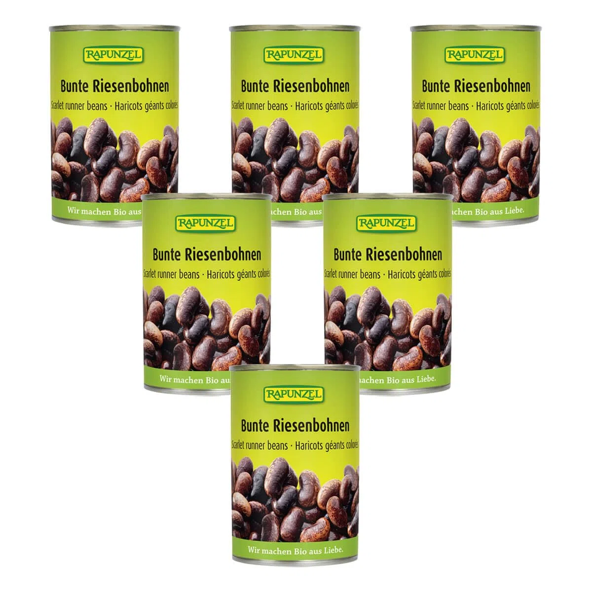 Bunte Riesenbohnen in der Dose 6 x 400 g