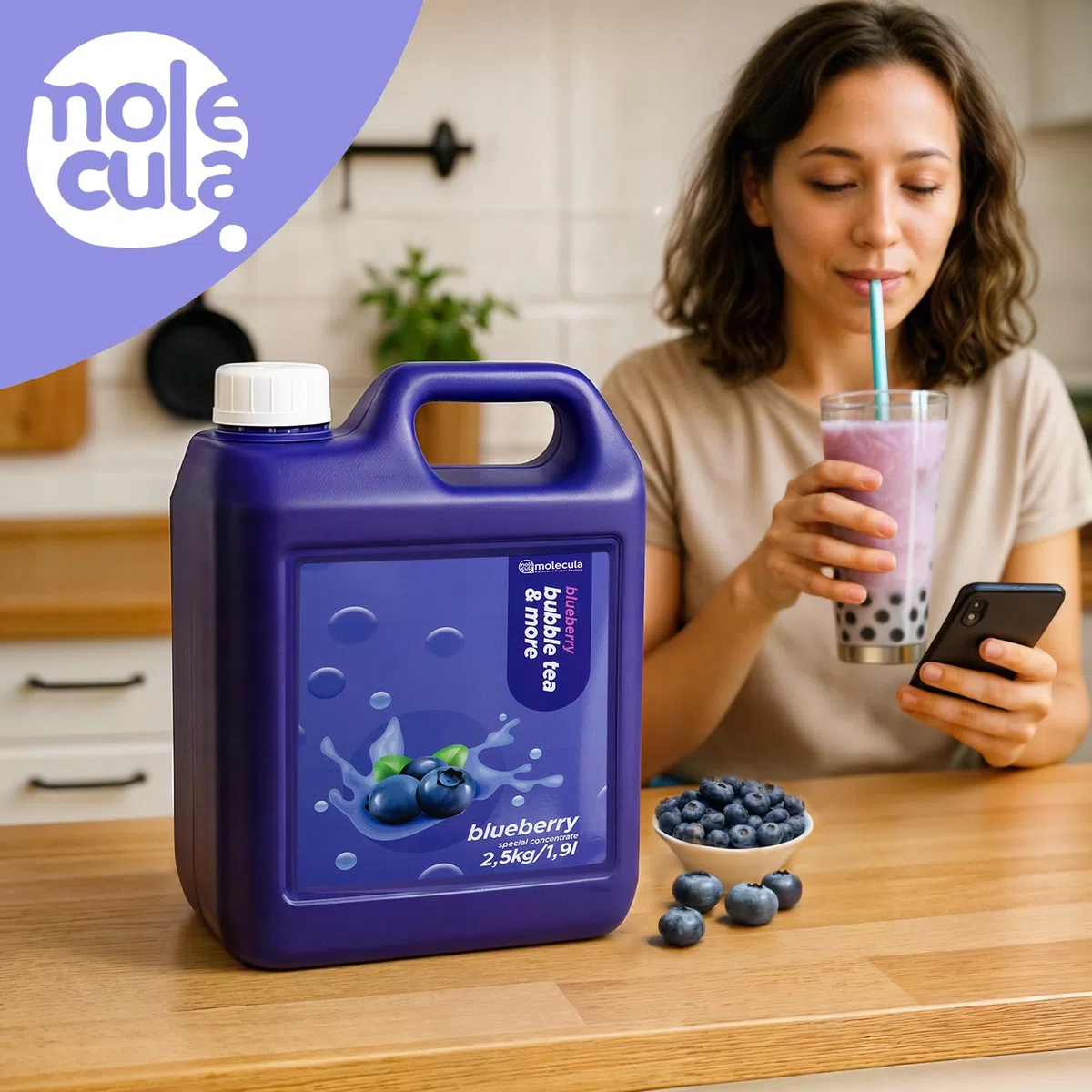 SIRUP FÜR BUBBLE TEA 2,5kg | 1900ml | KONZENTRAT-SAFT-Blaubeere