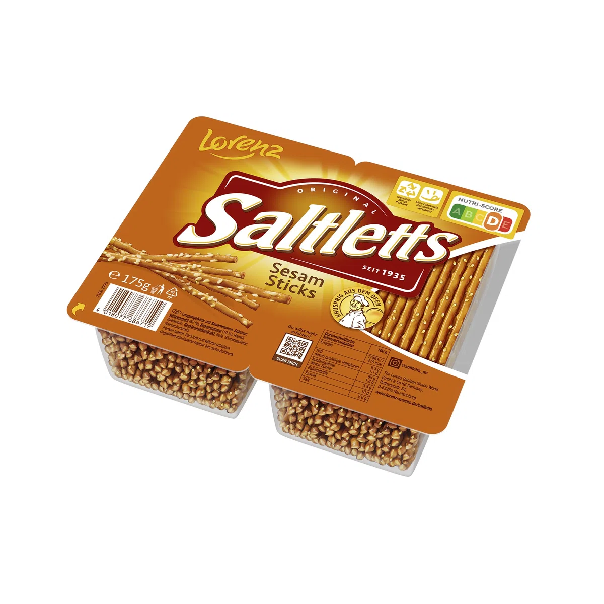 LORENZ | Saltletts Sticks Sesam | 7 x 175 g | vegan