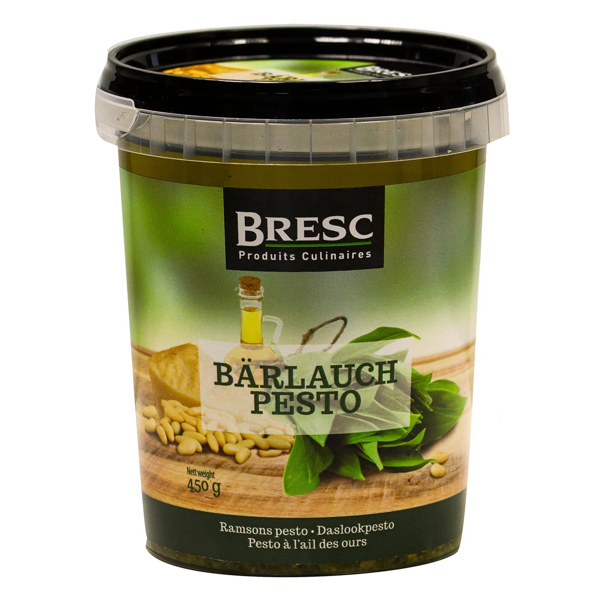 Bresc Bärlauch Pesto Spice Mix - 10x 450g - grünes Pesto aus Bärlauch, Basilikum, Pecorino, Pinienkernen, Sonnenblumenöl und Olivenöl, geschmacksintensive Kräutermischung, kalt und warm genießbar