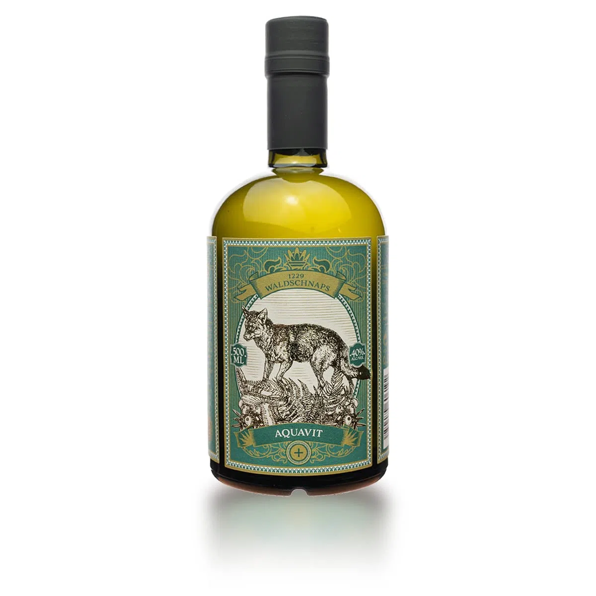Aquavit 0.5l (40% Vol) - Waldaquavit - Mecklenburger Akvavit - 1229 Waldschnaps | besonders sanfter und würziger Charakter | Digestif | Schwechower Brennerei (1229)