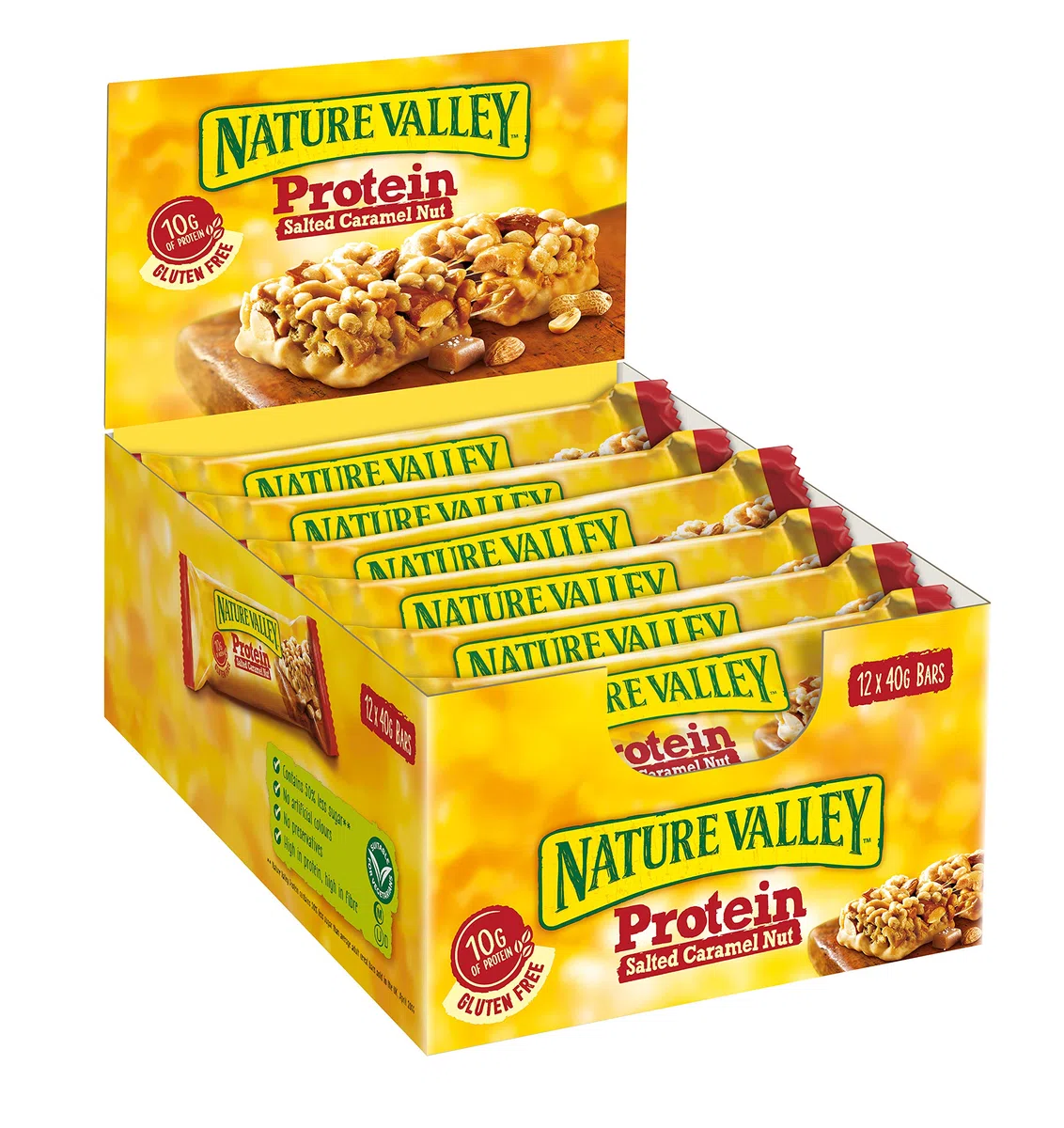 Nature Valley Protein Salted Caramel Nut, 12er Pack Proteinriegel (12 x 40 g)