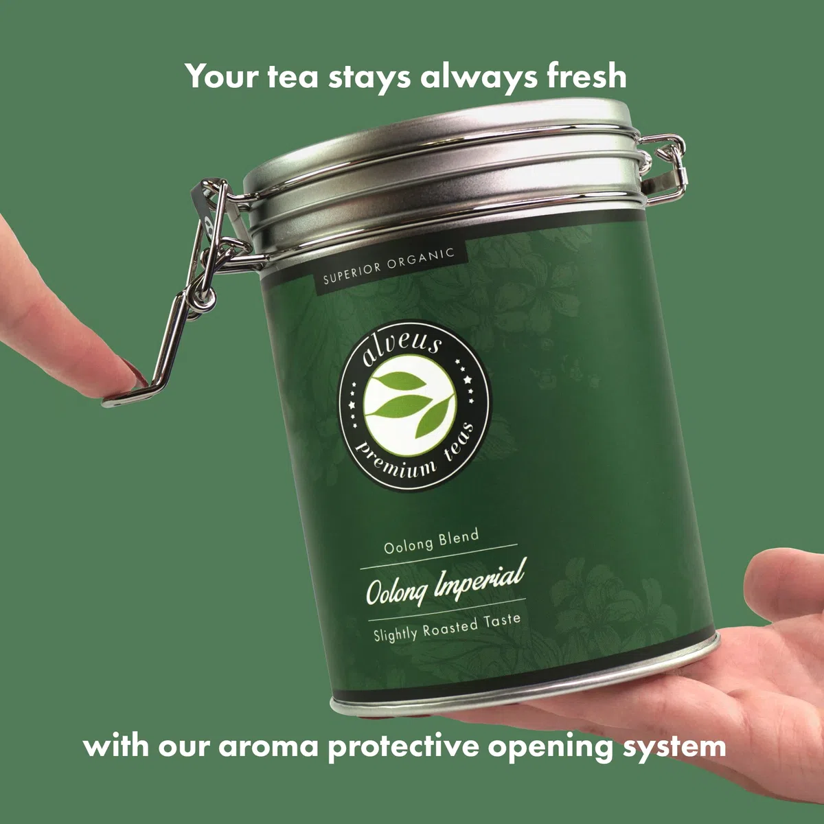 "Oolong Imperial BIO" China Oolong Tee Lose, ohne Aroma, natürliche Zutaten Dose 150 Gramm von alveus