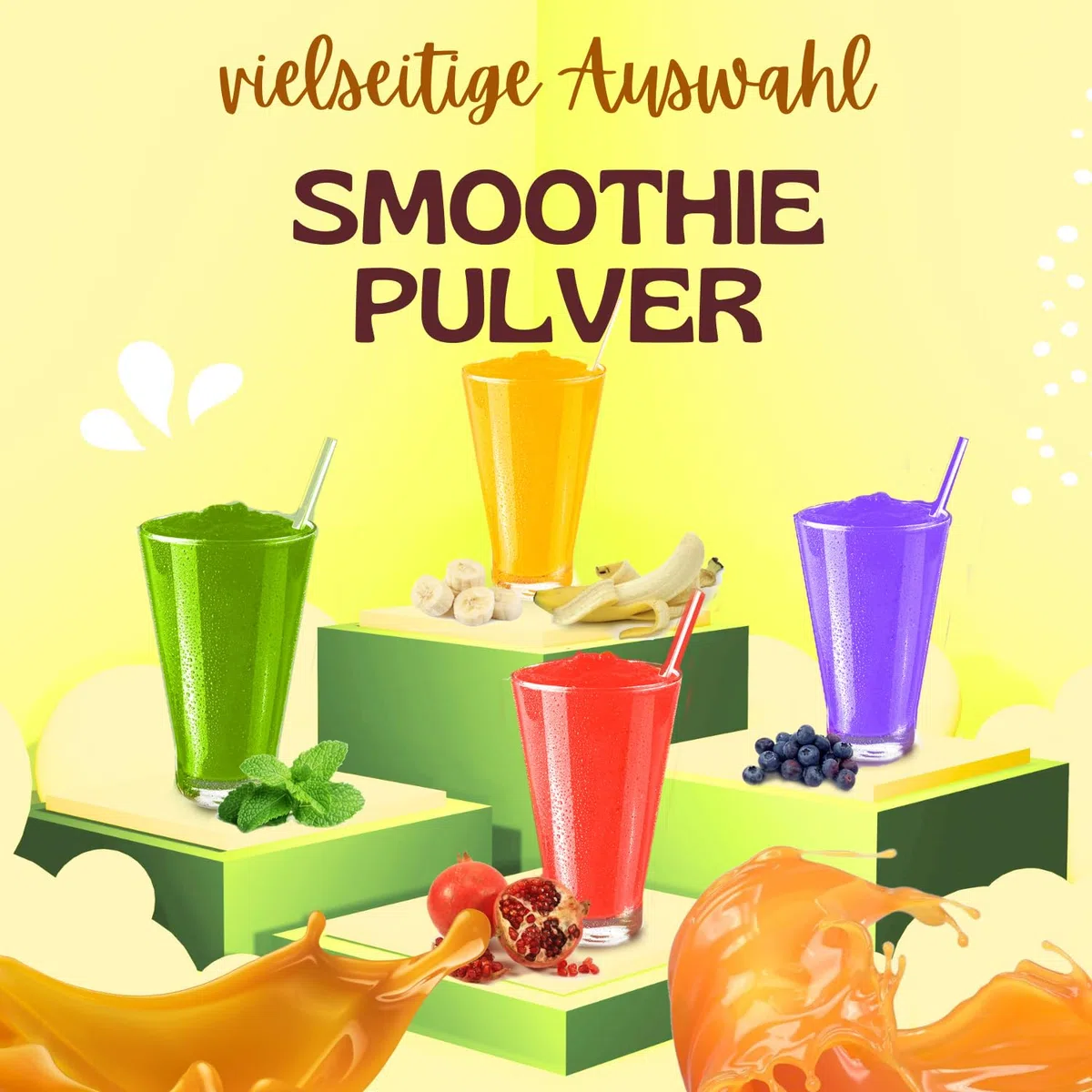 Gino Gelati Smoothie Pulver mit fruchtigem Geschmack, verschiedene Sorten und Größen verfügbar, schnelle und einfache Zubereitung, Made in Germany, Vegan (10 Kg, Nektarine)