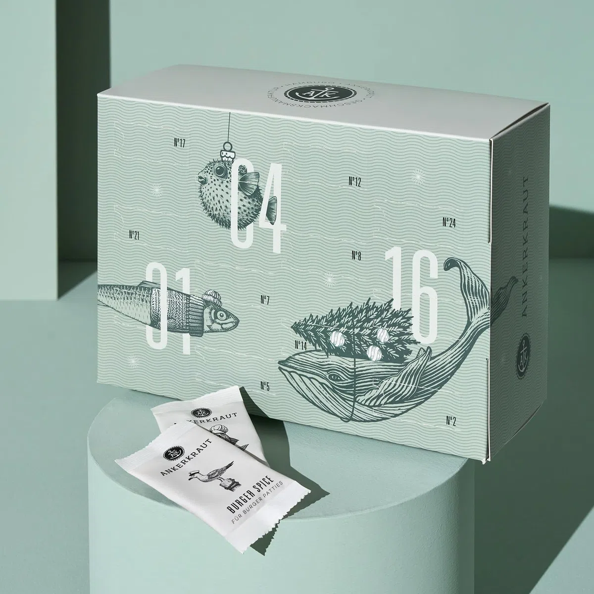 Ankerkraut "der Lütte" Adventskalender 2025, der perfekte Probier-Kalender mit 24 kleinen Gewürz-Überraschungen, 24 Türchen zum Öffnen, Gewürze-Ideen, Adventskalender für Frauen, Männer, Div.