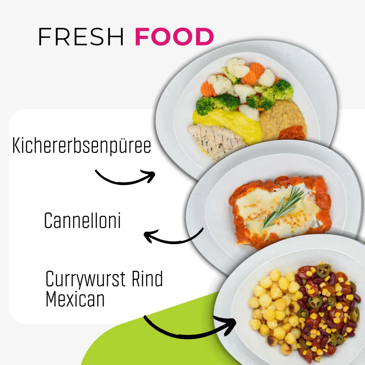 LUNCH4YOU Fertiggerichte – frisch zubereitet und gekühlt geliefert | Hausgemachtes Fertigessen, gesunde Mahlzeit & schnelles Essen für die Mikrowelle | 6 x 500g – Flavour Style Box