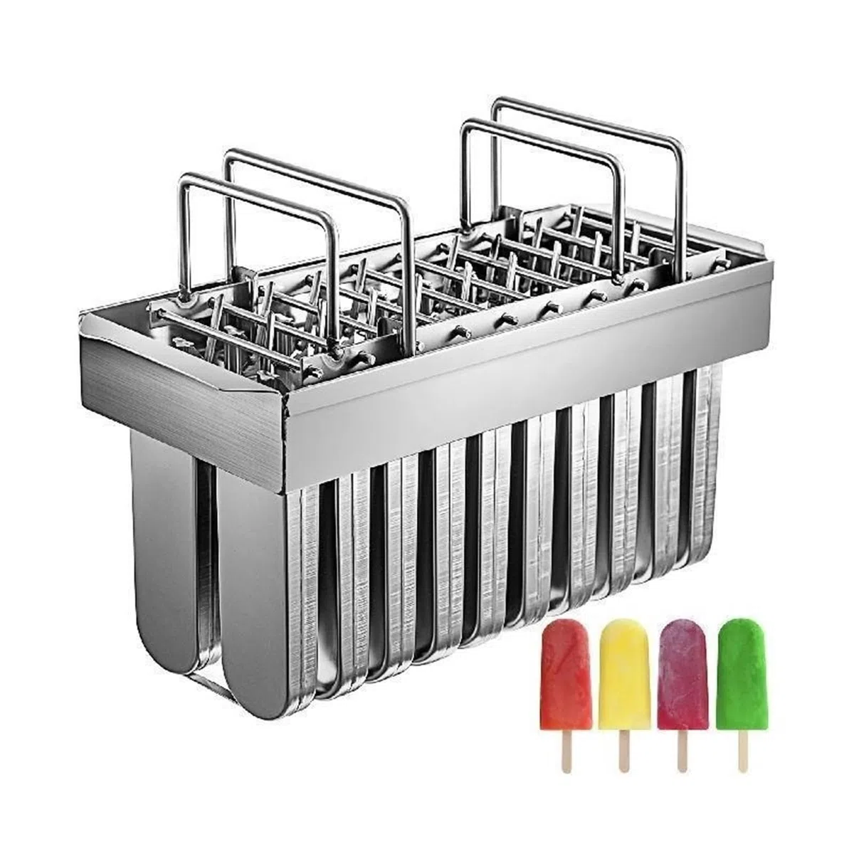 Eiscreme-Stiel-Mo-ld, lebensmittelechter Edelstahl-Lolly-Eis am Stiel-Pop-Halter, langlebig, gesund, effizient, gewerbliches Zuhause