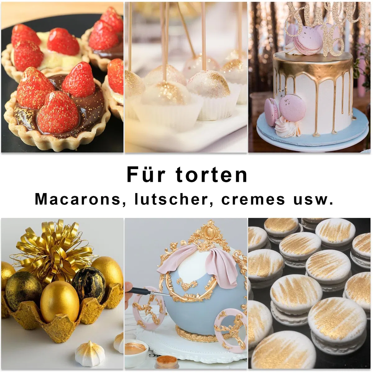 Essbares Glitzer Set - 12 Farben Glitzerpulver für Getränke, Geschmacksneutrales Lebensmittelfarbe Pulver, Glitzerpuder für Schokolade, Kuchen, Fondant, Drinks, Flüssigkeiten- 3g