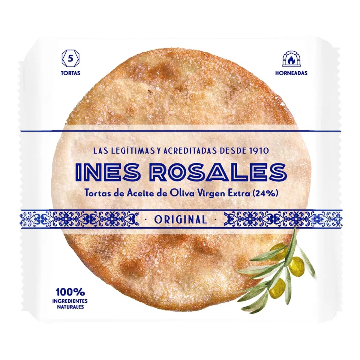 INÉS ROSALES Olivenölkuchen extra vergine 5 Stück x 150 g. 3er Pack