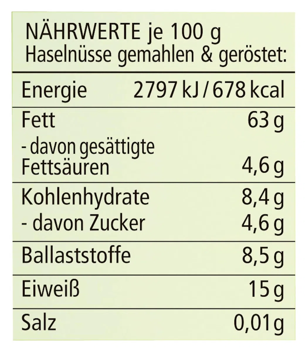 Dr. Oetker Haselnüsse gemahlen, 5 x 100 g Beutel, geröstete und gemahlene Haselnuss, Nüsse zum Backen von Kuchen, Torten & Desserts, verzehrfertig, vegan