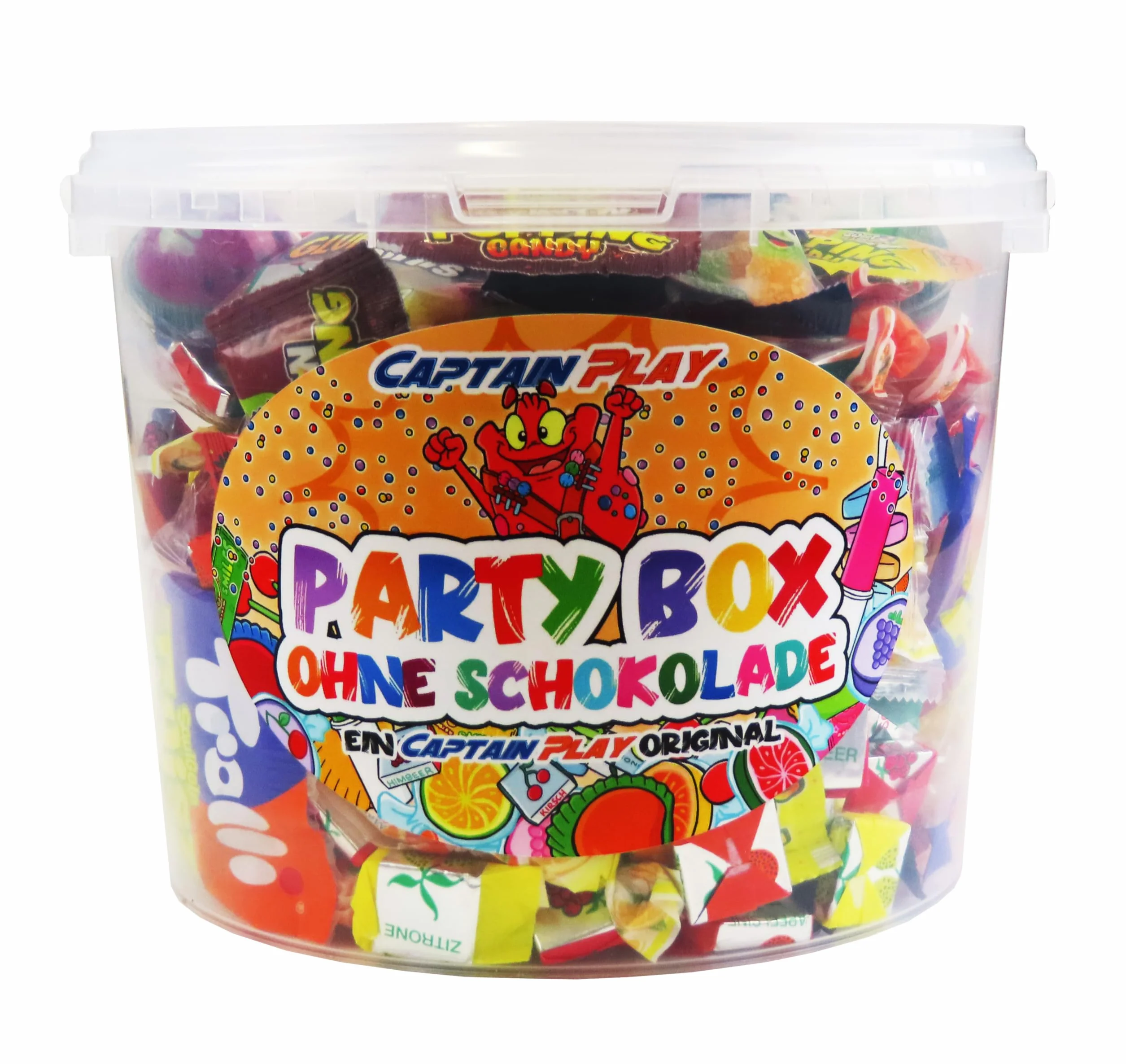 Süßigkeiten – Mix Party Box ohne Schokolade mit 1kg, für Kindergeburtstag mit 6 Kinder, 1er Pack (1 x 1 kg), Süßigkeiten Großpackung