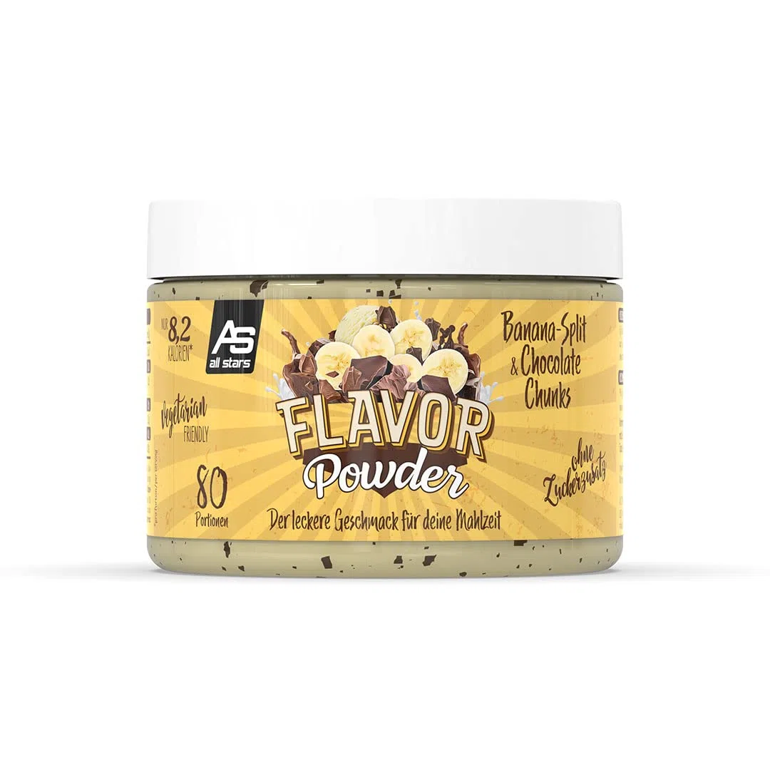 All Stars FLAVOR POWDER Banana-Split & Chocolate I 1 Dose à 240g I Dein Extra an Geschmack für Speisen und Getränke!