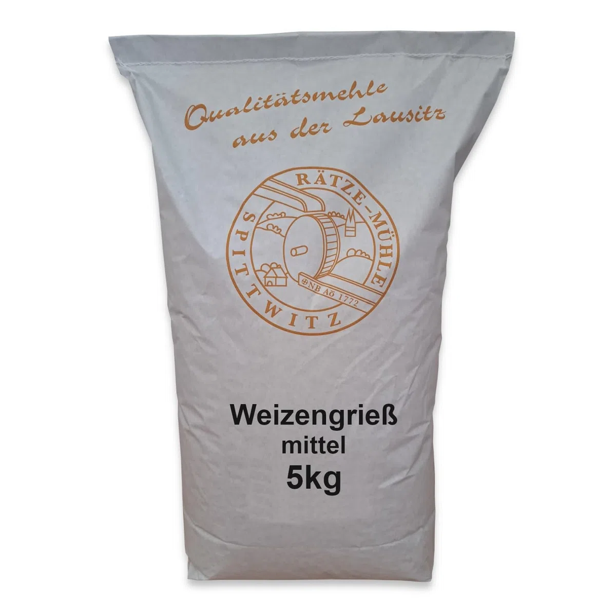 Weizengrieß mittel 5kg frisch aus der Rätze-Mühle 100% naturbelassen aus regionalen Weichweizen