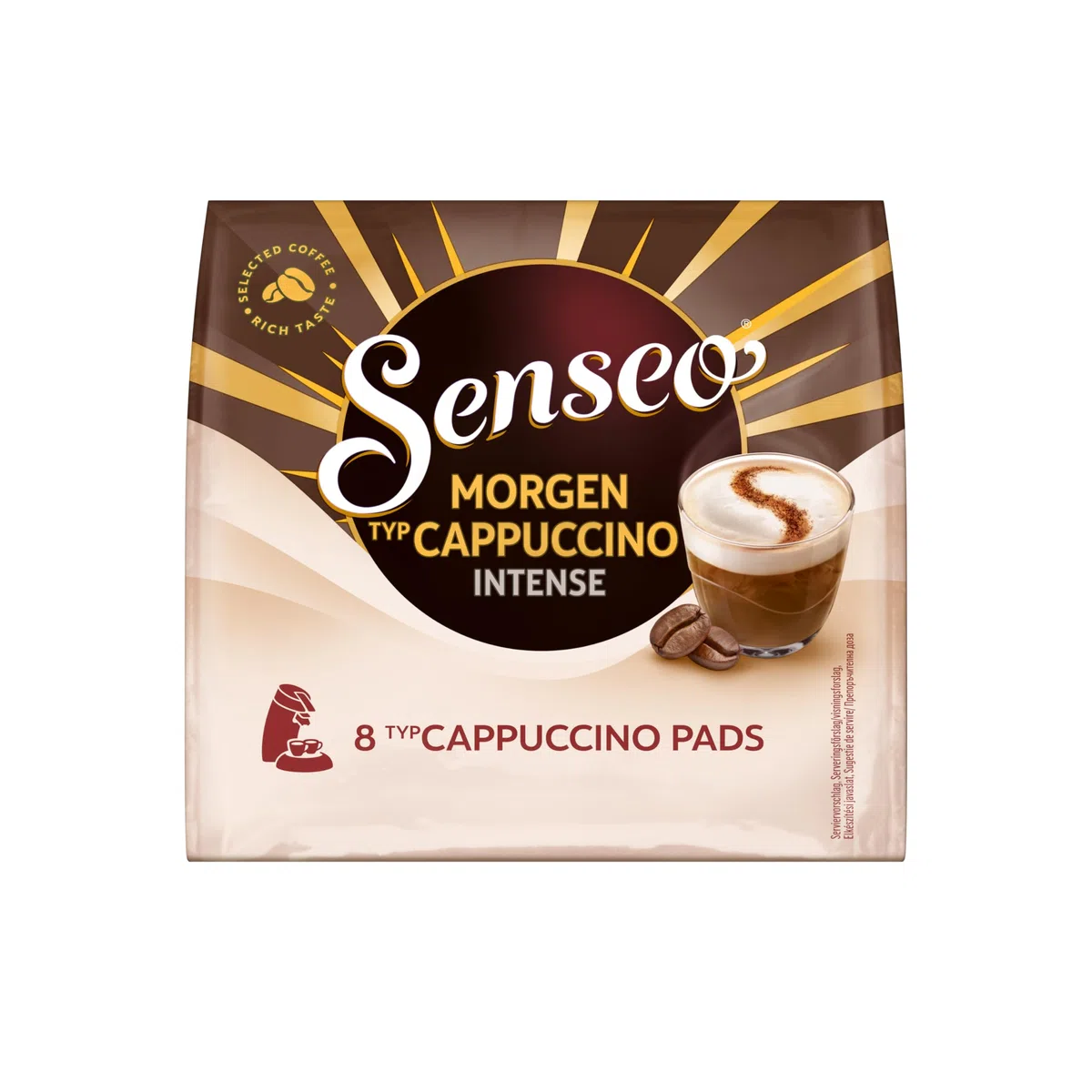 Senseo Pads Morgen Cappuccino Intense, 5 x 8 Getränke, 40 Kaffeepads