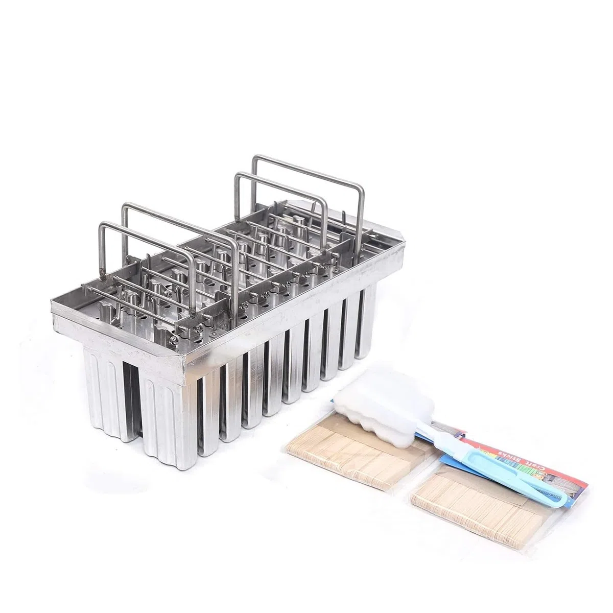 Selbstgemachte Formen for Eis am Stiel, kommerzielle Eisform for Lolly-Eis am Stiel, Sommer-Cool, DIY, flacher Kopf, Doppelschlitze, Sahnestäbchenhalter for den Heimgebrauch – Einzelbecher/85 g