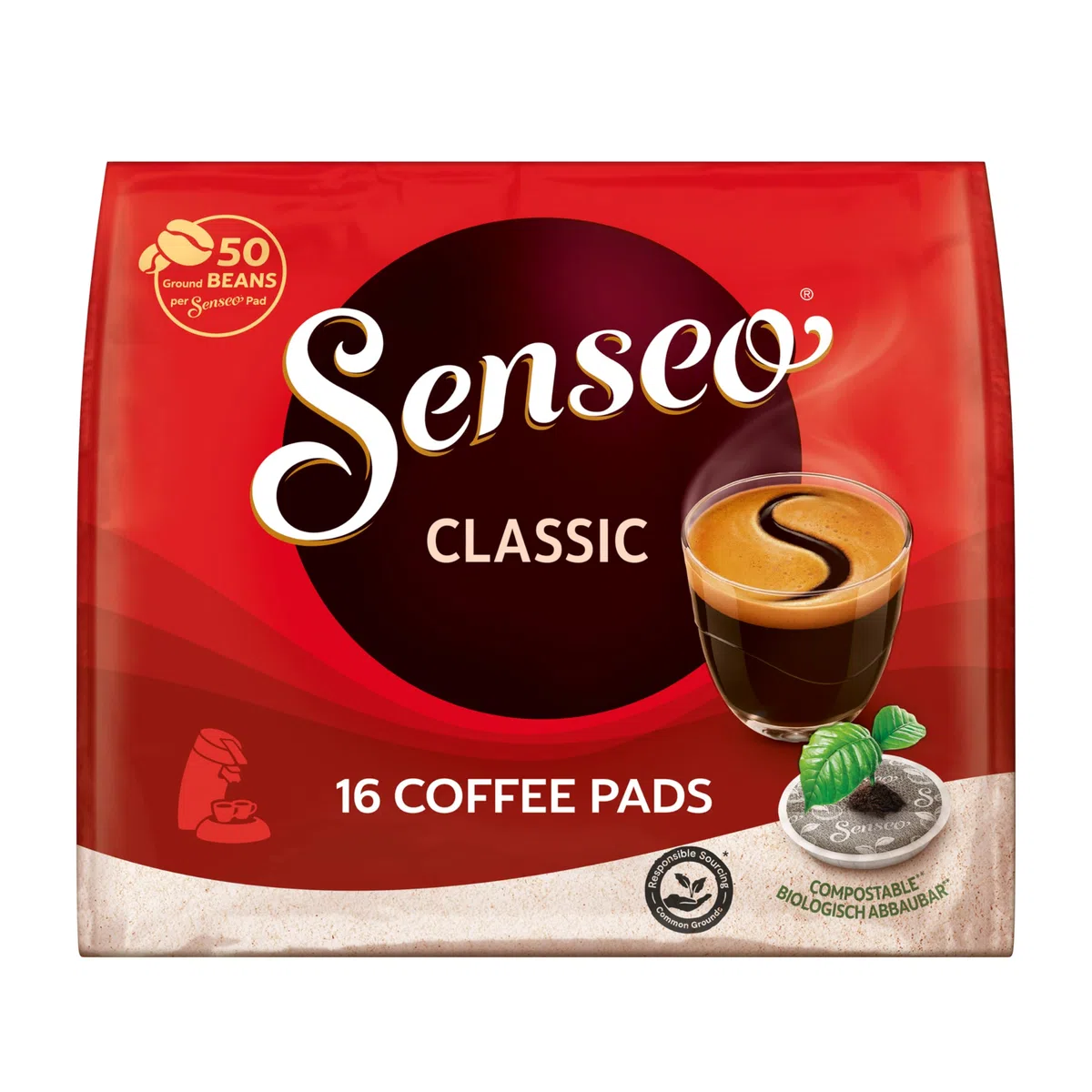 Senseo Pads Probierbox 5 Sorten, Vielfaltspaket, 5 x 16 Getränke, 66 Kaffeepads