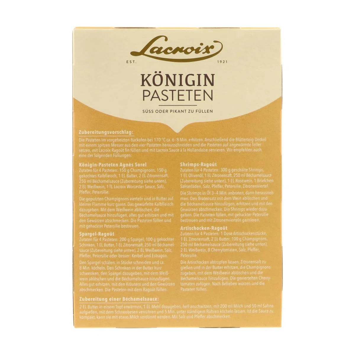 Lacroix Königin Pasteten 4x100g