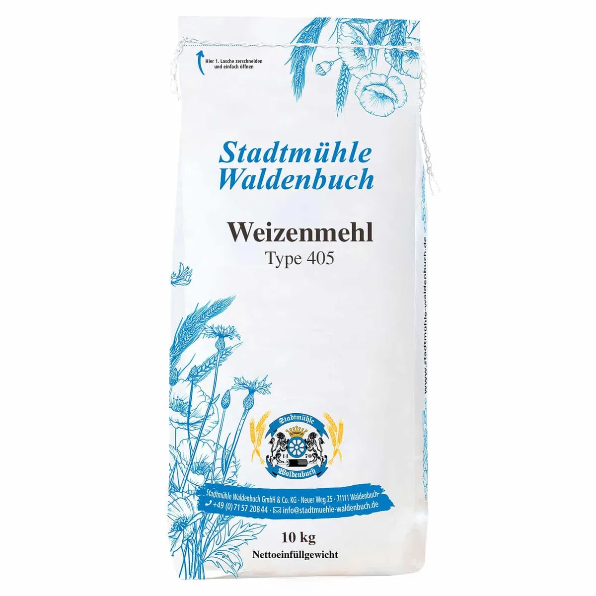 Stadtmühle Waldenbuch Weizenmehl Type 405, 10 kg