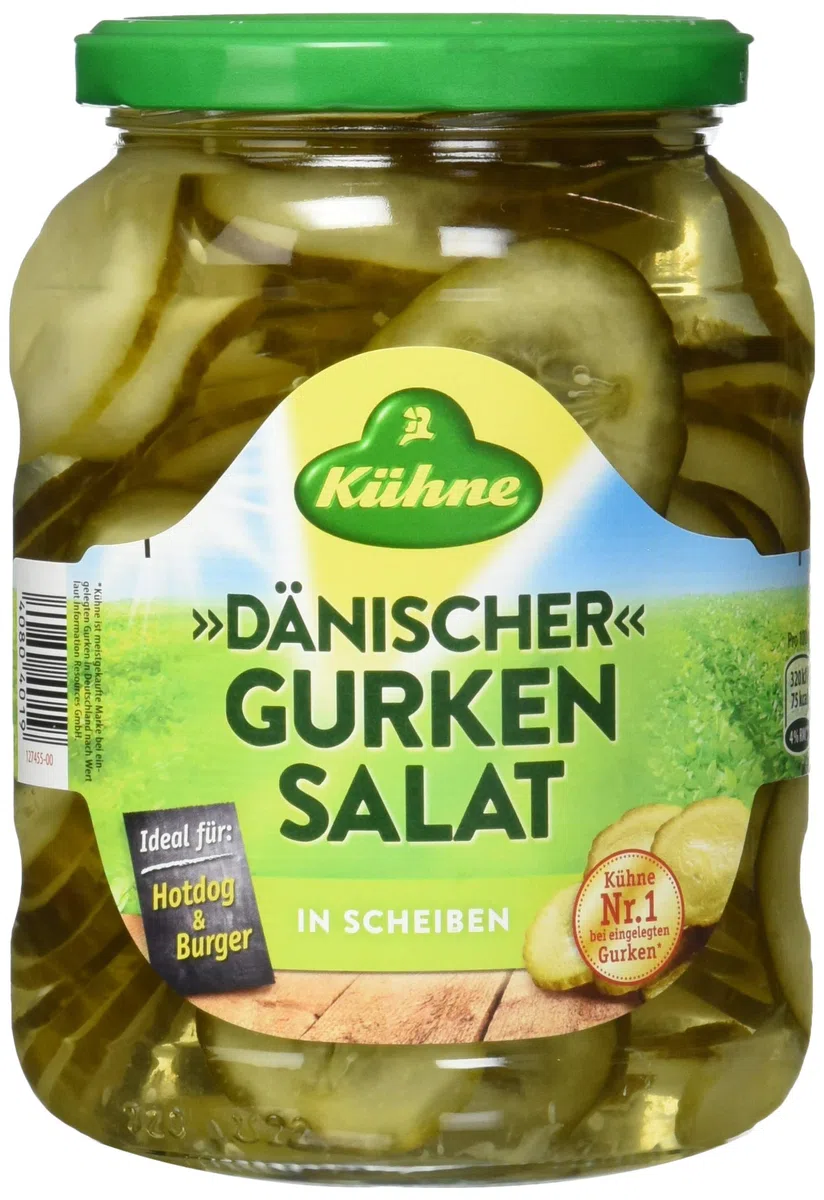 Kühne Dänischer Gurkensalat, 12er Pack (12 x 720 ml)