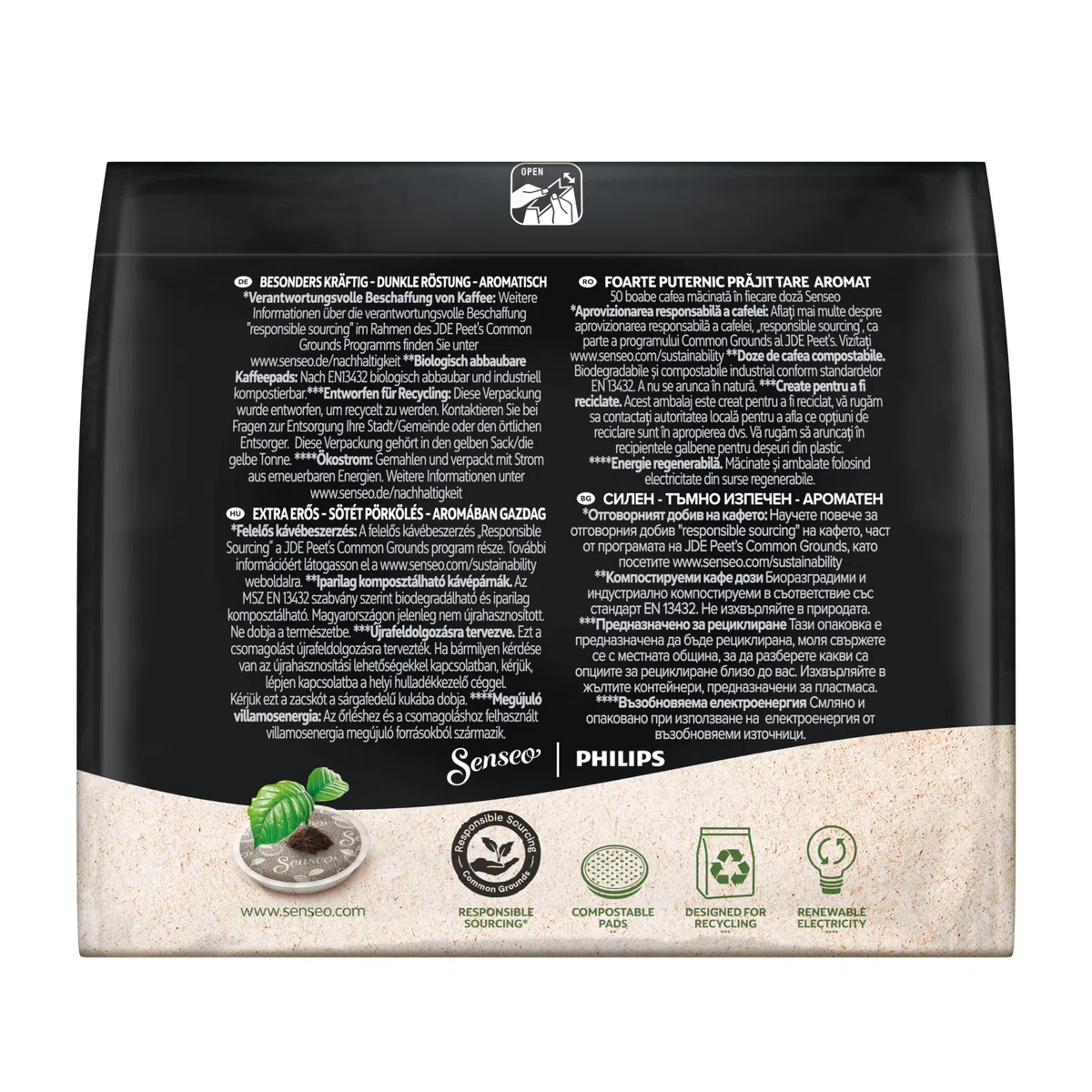 Senseo Pads Typ Espresso, 5 x 16 Getränke, 80 Kaffeepads