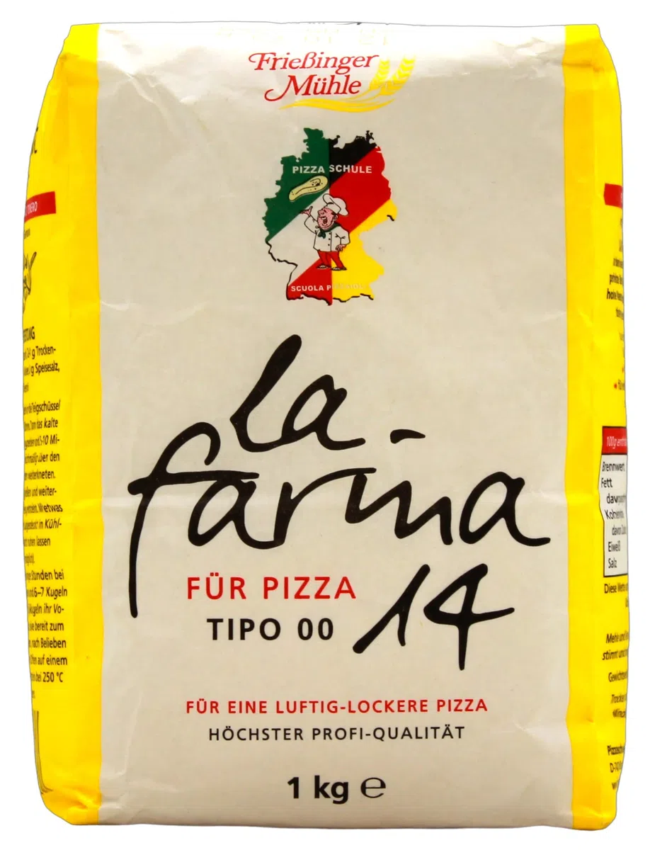 Frießinger Mühle la farina 14 Pizzamehl Typ 00, 10er Pack (10 x 1 kg)