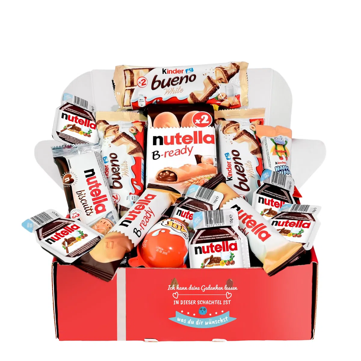 Kinder Schokoladen-Geschenkbox | Originelles Geburtstagsgeschenk für Kinder und Paare: Kinder Chocolate, Kinder Bueno, Happy Hippo, Schoko-Bons, Kinder Joy.