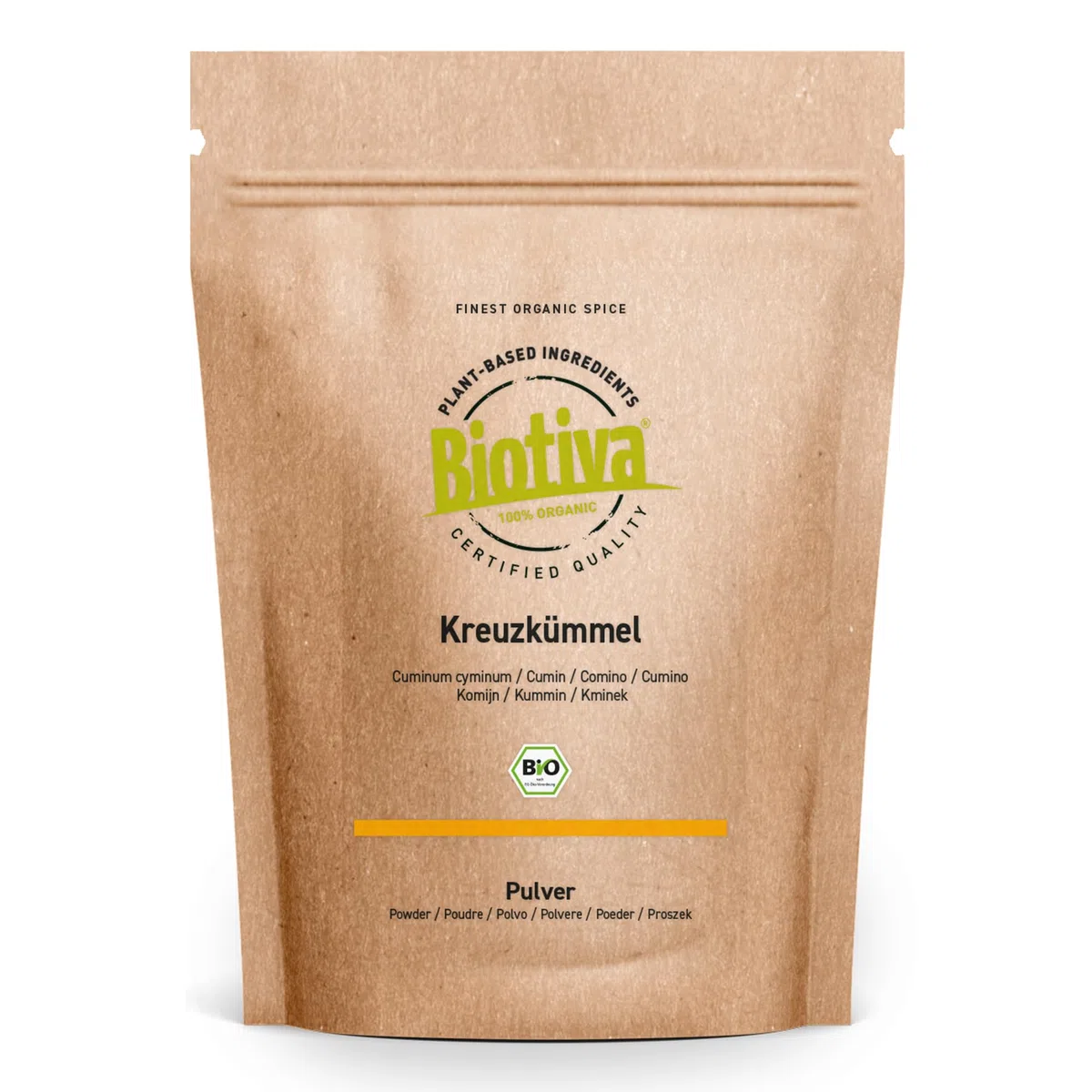 Kreuzkümmel Bio gemahlen 100g - Kumin - oder Cuminpulver - Top Qualität - Abgepackt und kontrolliert in Deutschland - Biotiva