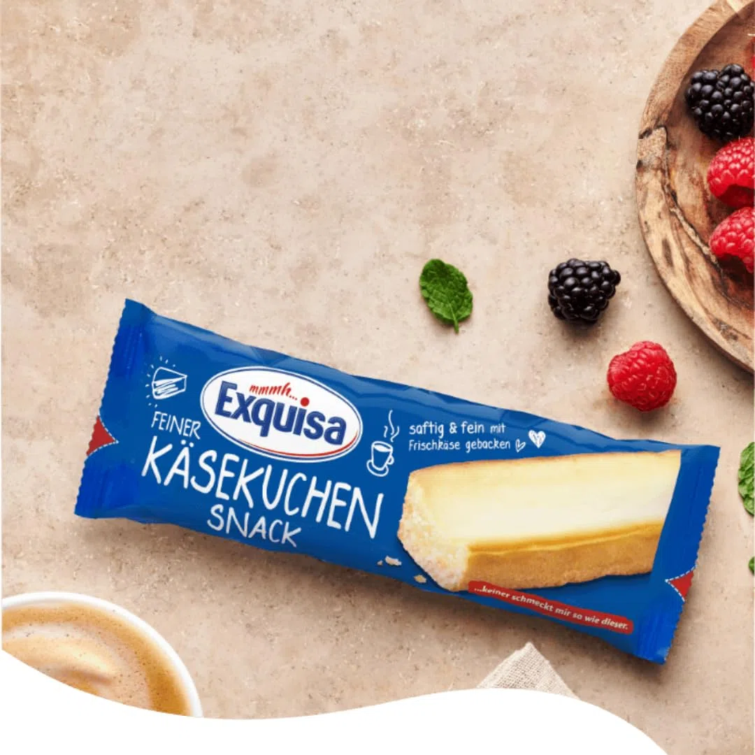 Exquisa Käsekuchen Snack 70 gramm X 10 STÜCK [Frischegarantie]