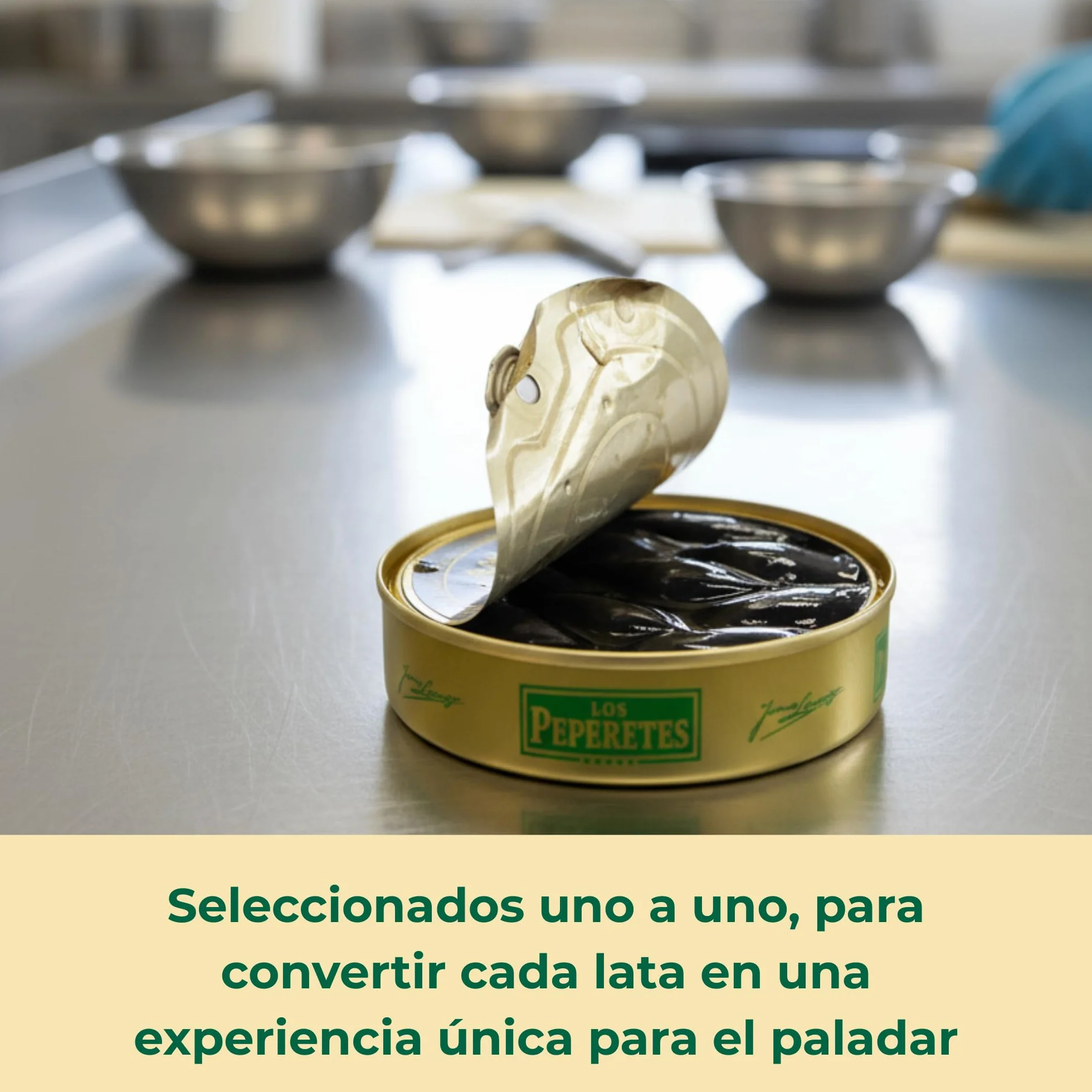 LOS PEPERETES Chipirones Tintenfische in Tinte 120 g | Galicische Gourmet-Meeresfrüchte | Handwerkskonserve