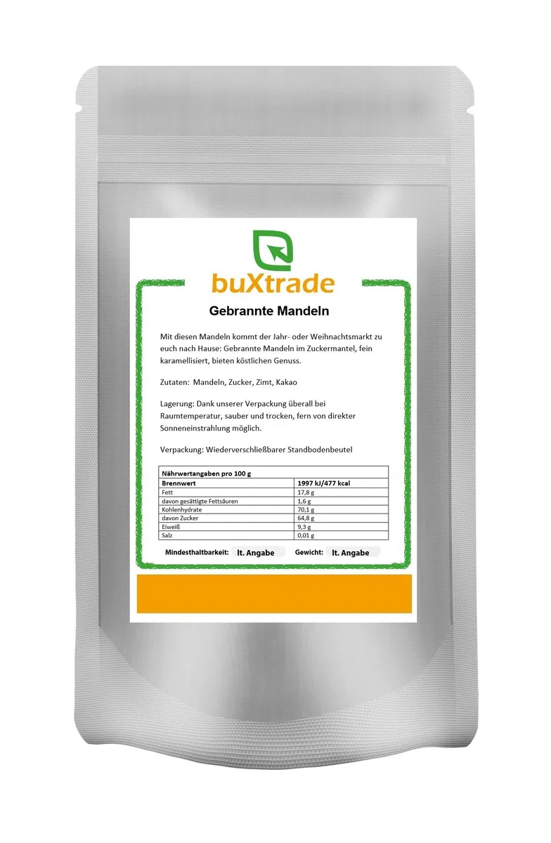 10 kg | Gebrannte Mandeln | karamellisiert | Zimt | Zucker | Jahrmarkt | Mandelkerne | Buxtrade