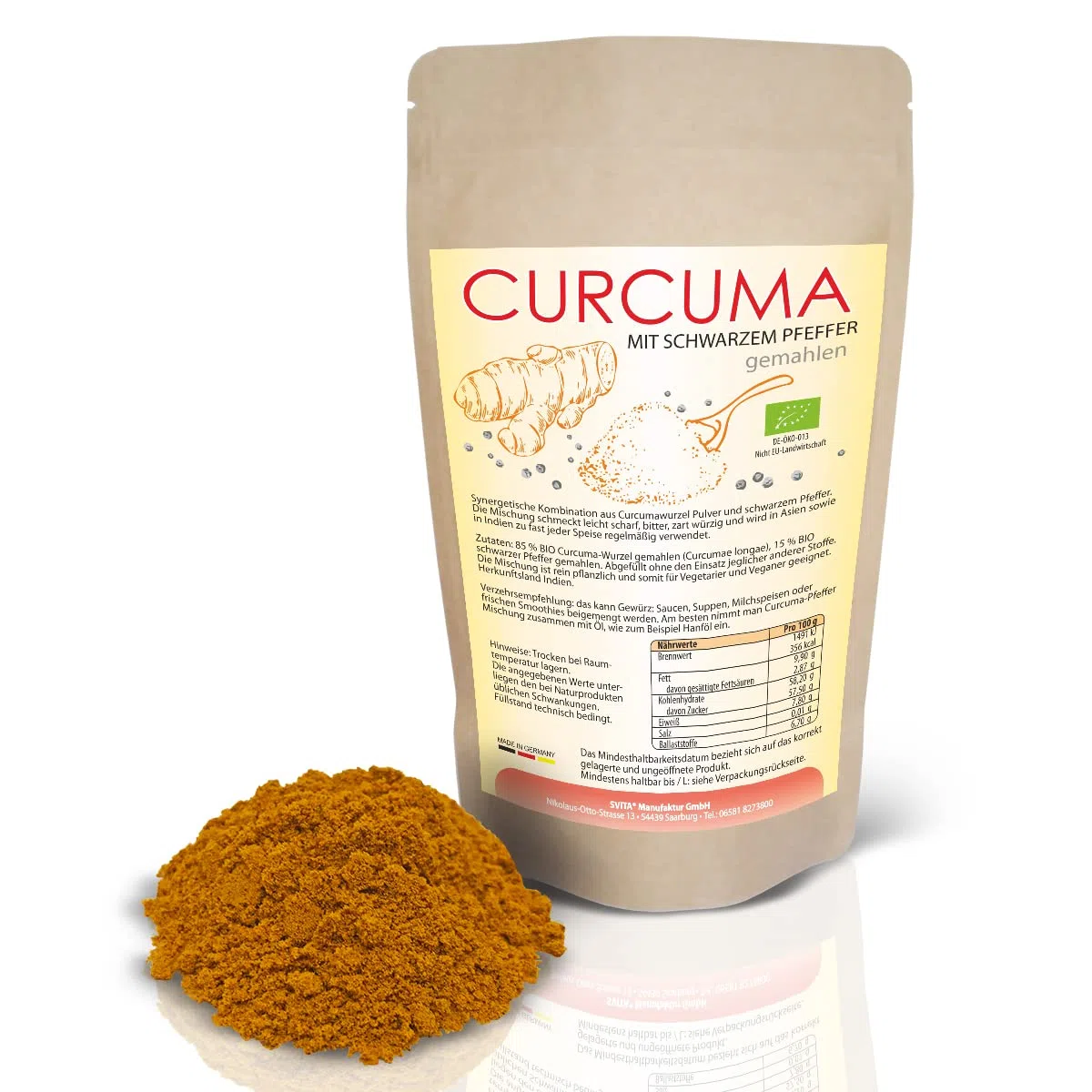 Bio Curcuma mit schwarzem Pfeffer (1000g)