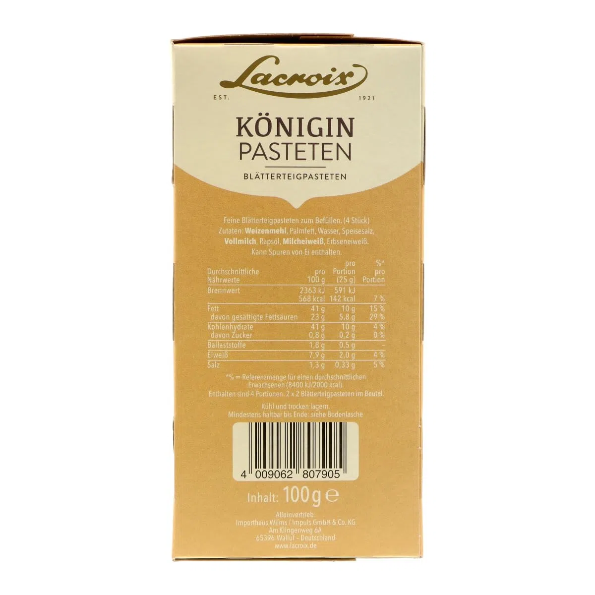 Lacroix Königin Pasteten 4x100g