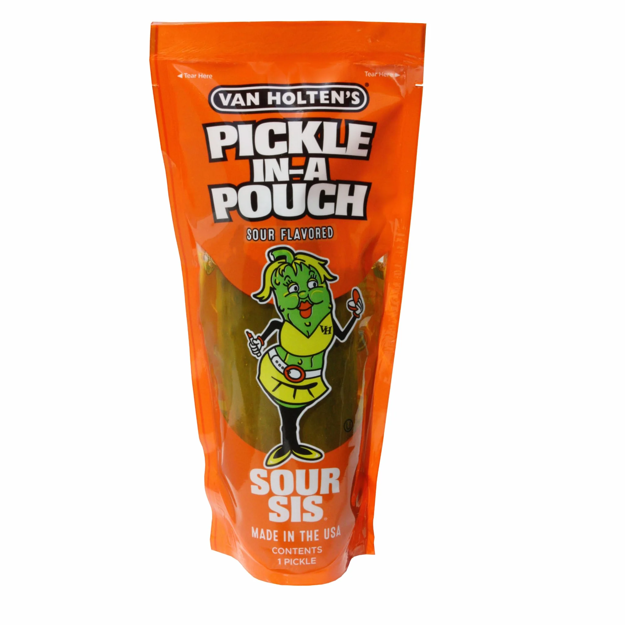 Van Holten's Pickles Sour Sis Pickle-In-A-Beutel, 6 Stück