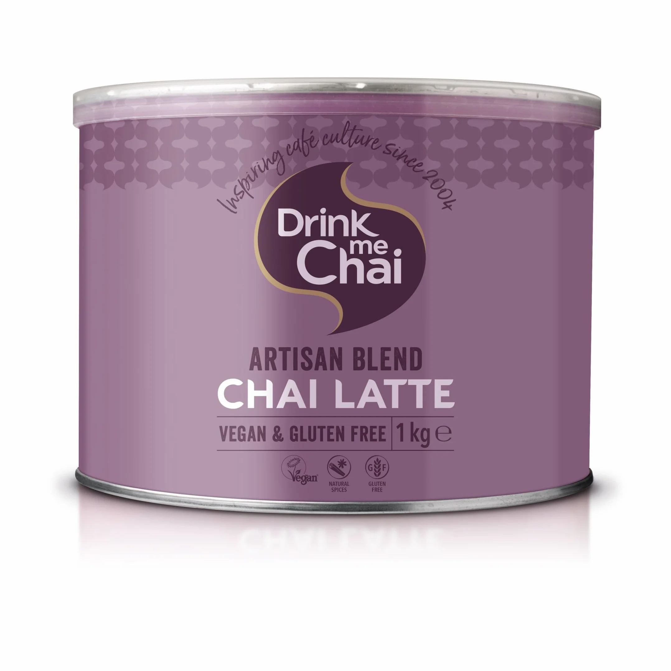 Drink me Chai Artisan Blend Chai Latte 1kg (1er Pack), nur Milch hinzufügen, veganes & glutenfreies Chai Latte Pulver (insgesamt 50 Portionen)