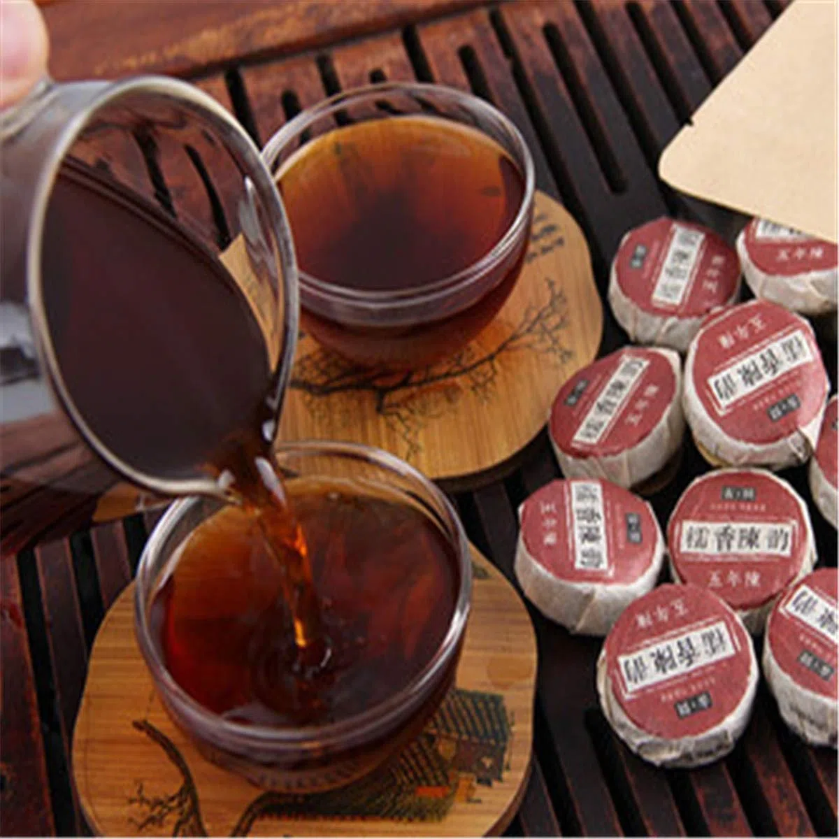 Chinesischer Pu'er Tee 50g (0.11LB） Roher Puer Tee Grüner Tee Klebreisgeschmack Tuocha Alter Pu-Erh Tee Alte Bäume Pu-Er Tee Gesundheitswesen Pu-Er Tee Gesunder Puerh Tee Grünes Essen