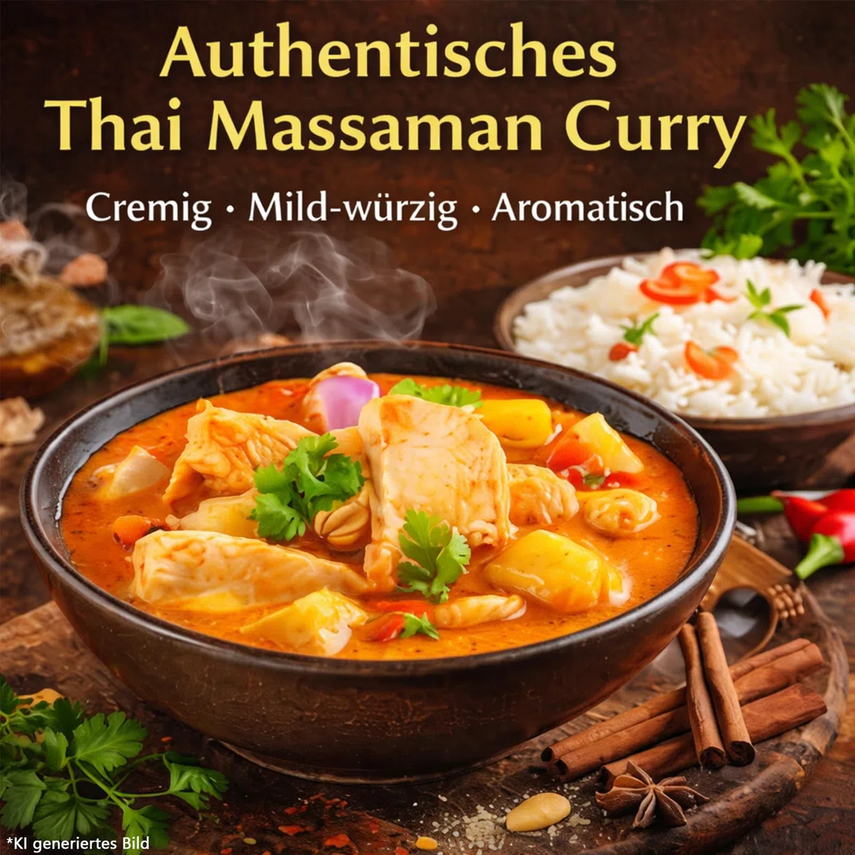Real Thai Massaman Curry Sauce 250ml – 5er Pack – Authentische Thailändische Currysauce mit Kokosnussmilch – Fertigsauce ohne Zusatzstoffe – Original Thai Curry, Würzsauce für Asiatische Gerichte | Authentische Thailändische Currysauce mit Kokosnussmilch