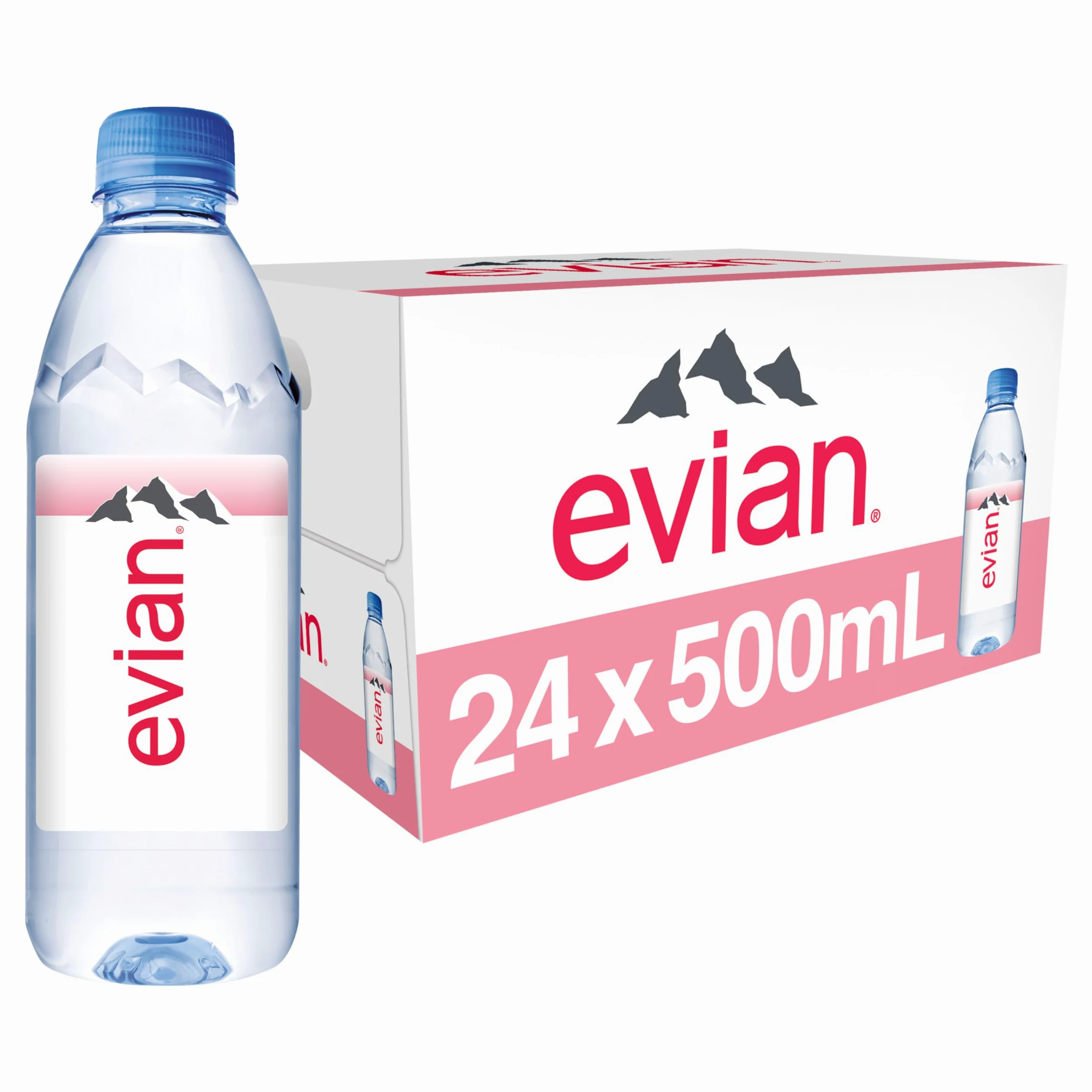 Evian - Mineral Water 500Ml (Case Of 24) , 500 Ml (24Er Pack)